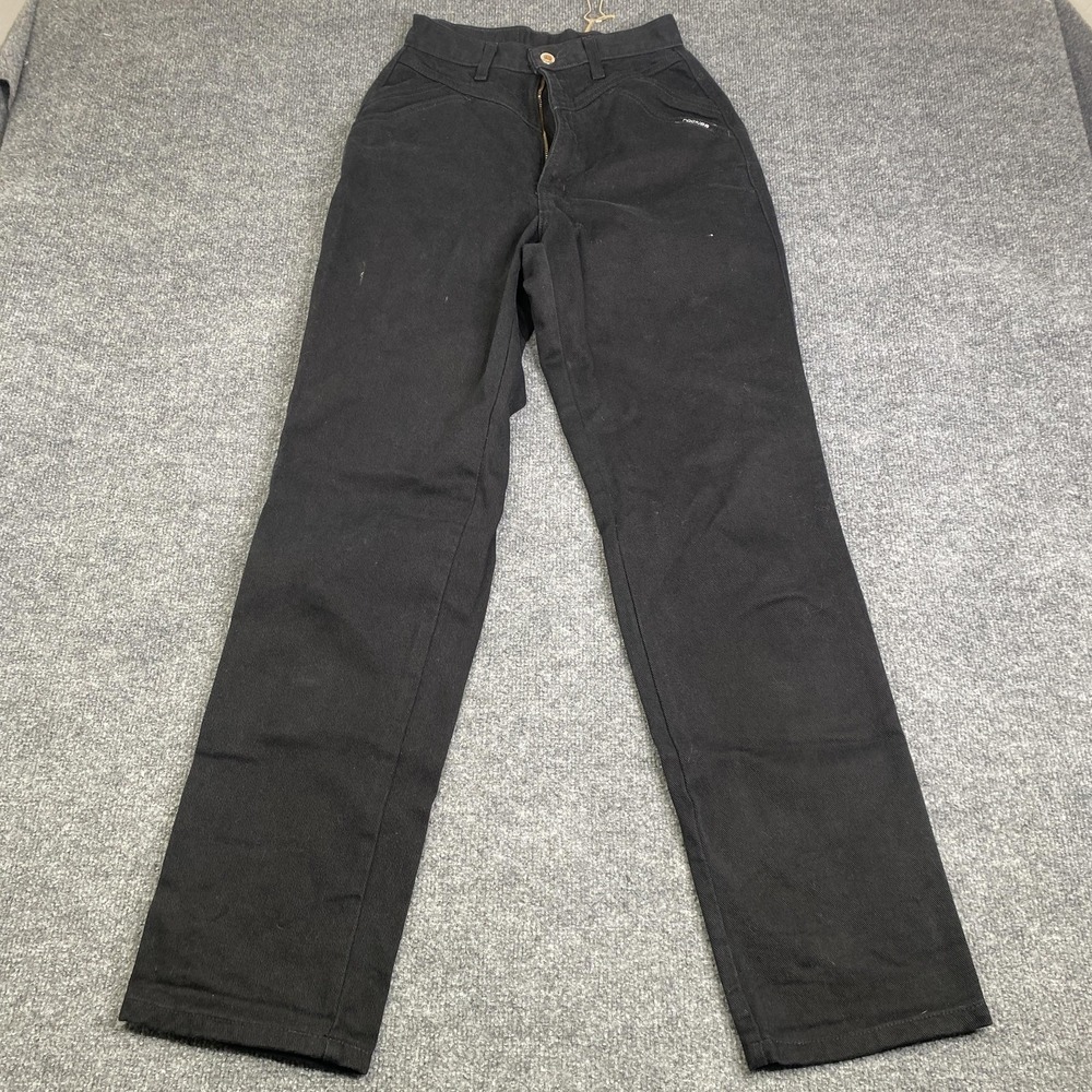 Rockies Jeans Womens 5/6 Black Straight Leg Cotton Denim Western Riding Bareback